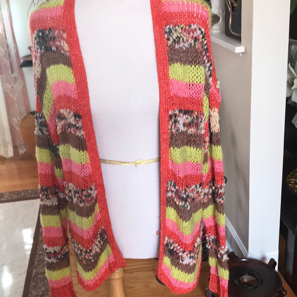 Colorful knit cardigan